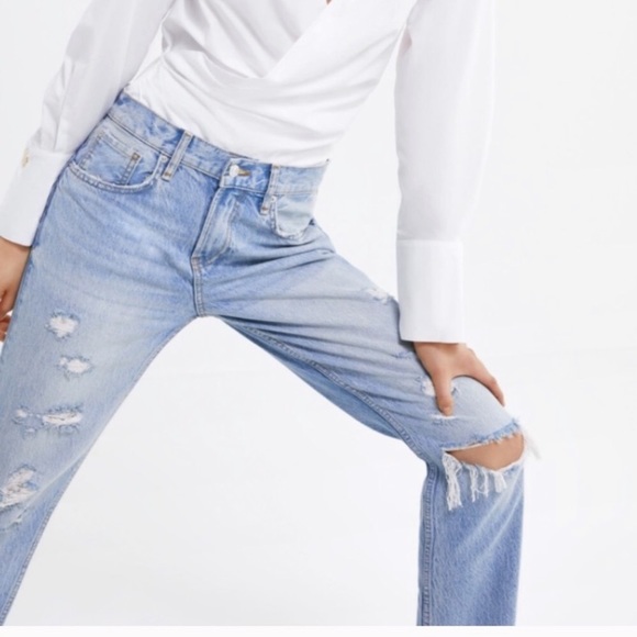 NWT Zara The Cigarette Denim in Sunrise Blue 💙 - Picture 9 of 9